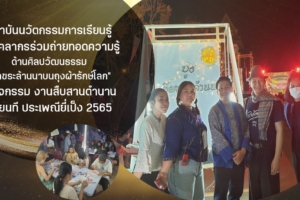 สถาบันนวัตกรรมการเรียนรู้ ส่งบุคลากรร่วมถ่ายทอดความรู้ด้านศิลปวัฒนธรรม“อักขระล้านนาบนถุงผ้ารักษ์โลก”ในกิจกรรม งานสืบสานตำนานสายนที ประเพณียี่เป็ง 2565