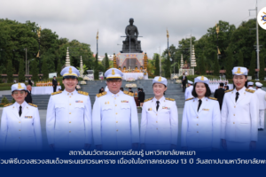 สถาบันนวัตกรรมการเรียนรู้ มหาวิทยาลัยพะเยา เข้าร่วมพิธีบวงสรวงสมเด็จพระนเรศวรมหาราช เนื่องในโอกาสครบรอบ 13 ปี วันสถาปนามหาวิทยาลัยพะเยา